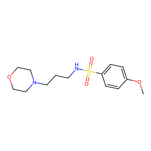 4-methoxy-N-[3-(morpholin-4-yl)propyl]benzenesulfonamide structure