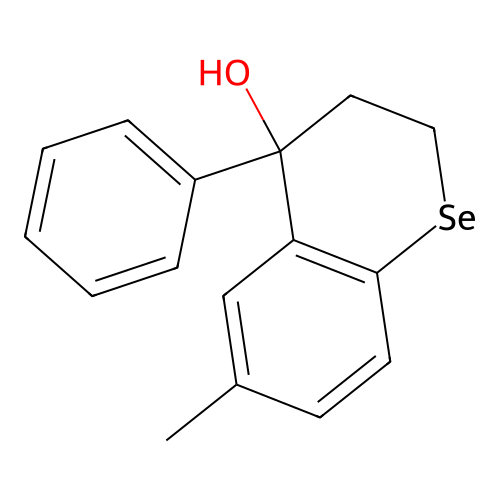 Selenochroman-4-ol, 6-methyl-4-phenyl- structure
