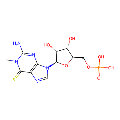 Poly(1-methyl-6-thioguanylic acid) structure
