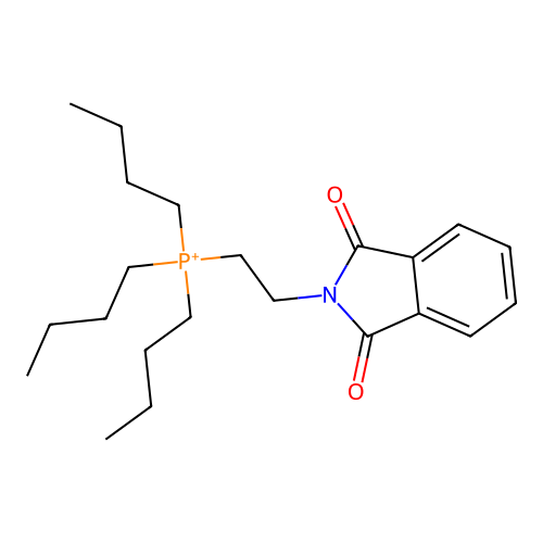 Tributyl-[2-(1,3-dioxoisoindol-2-yl)ethyl]phosphanium structure