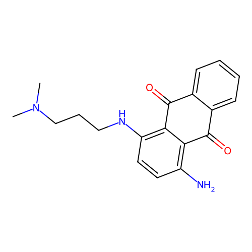 1-Amino-4-((3-(dimethylamino)propyl)amino)anthraquinone structure