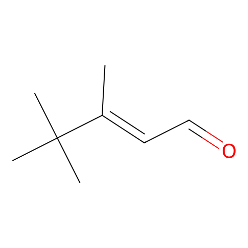 (E)-3,4,4-trimethylpent-2-enal structure
