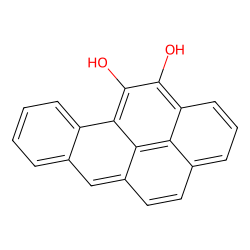 Benzo(a)pyrene-11,12-diol structure