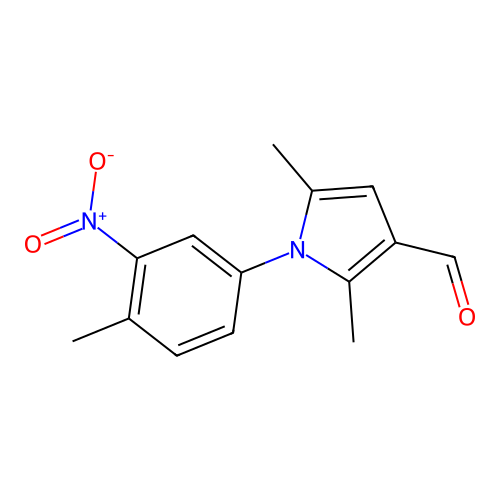 2,5-Dimethyl-1-(4-methyl-3-nitrophenyl)-1h-pyrrole-3-carbaldehyde structure