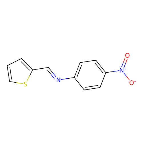 (4-Nitrophenyl)(2-thienylmethylene)amine structure