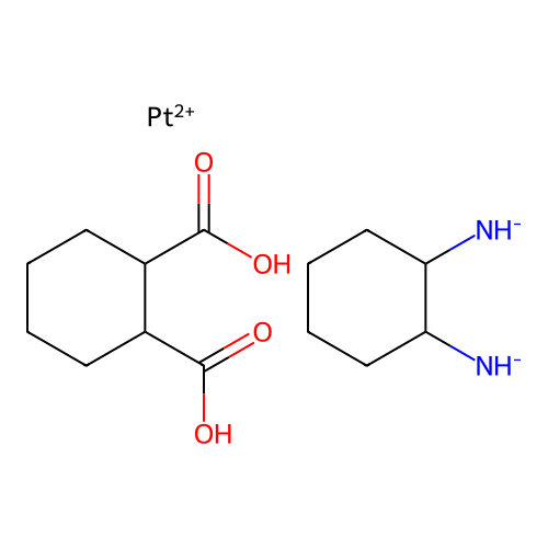 Platinum,2-cyclohexanediamine-N,N')[1,2-cyclohexanedicarboxylato(2-)-O1,O2]-, (SP-4-2)- structure