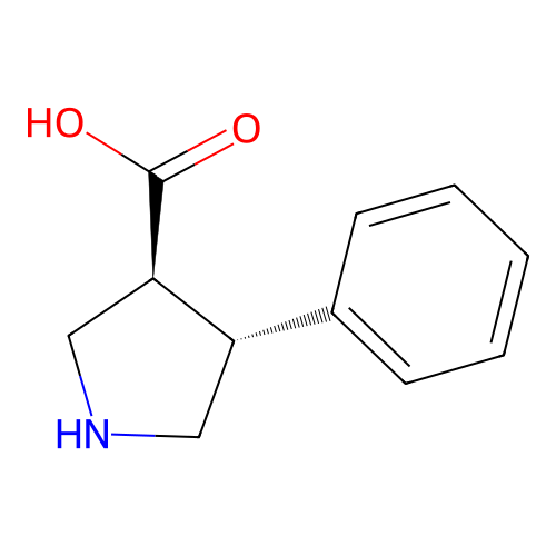 (3S,4R)-4-phenylpyrrolidine-3-carboxylic acid structure