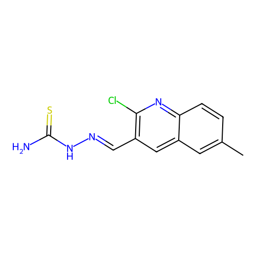 [(2-Chloro-6-methylquinolin-3-yl)methylideneamino]thiourea structure