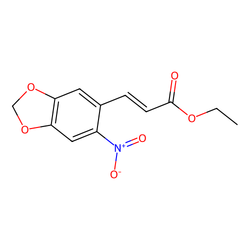2-Propenoic acid, 3-(6-nitro-1,3-benzodioxol-5-yl)-, ethyl ester structure