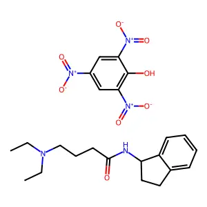 N-(2-二乙氨基丁酰基)-1-茚胺苦味酸盐 structure