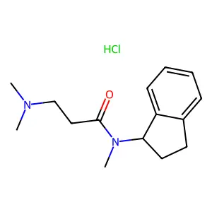 1-Indanamine, N-(2-dimethylaminopropionyl)-N-methyl-, hydrochloride structure