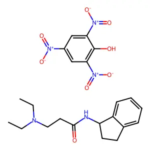 1-Indanamine, N-(2-diethylaminopropionyl)-, picrate structure