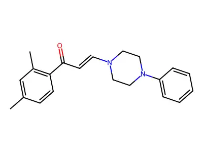 1-(2,4-Dimethylphenyl)-3-(4-phenylpiperazin-1-yl)prop-2-en-1-one structure