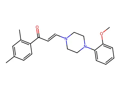 1-(2,4-Dimethylphenyl)-3-[4-(2-methoxyphenyl)piperazin-1-yl]prop-2-en-1-one structure