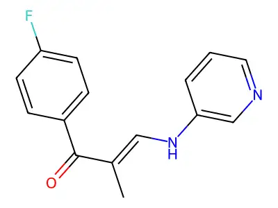 1-(4-Fluorophenyl)-2-methyl-3-(pyridin-3-ylamino)prop-2-en-1-one structure