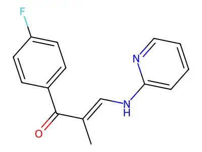 2-Propen-1-one, 1-(4-fluorophenyl)-2-methyl-3-(2-pyridinylamino)- structure