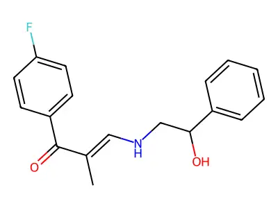 2-Propen-1-one, 1-(4-fluorophenyl)-3-((2-hydroxy-2-phenylethyl)amino)-2-methyl- structure