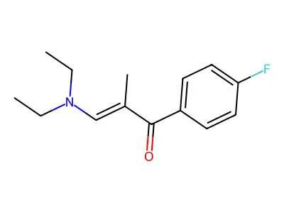 2-Propen-1-one, 3-(diethylamino)-1-(4-fluorophenyl)-2-methyl- structure