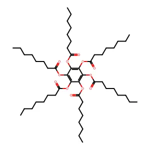 Benzene-hexa-n-octanoate structure