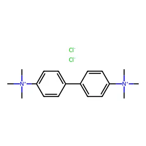 N,N,N,N',N',N'-Hexamethyl-(1,1'-biphenyl)-4,4'-diaminium dichloride structure