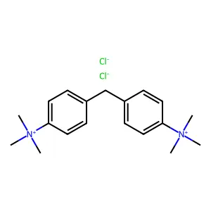 Benzenaminium, 4,4'-methylenebis(N,N,N-trimethyl-, dichloride structure
