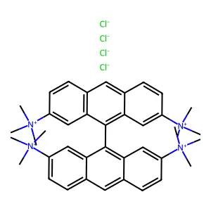 2,2',7,7'-tetrakis(trimethylammonio)-9,9'-dianthracene tetrachloride structure