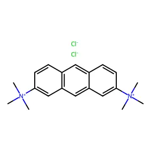 2,7-Anthracenediaminium, N,N,N,N',N',N'-hexamethyl-, dichloride structure