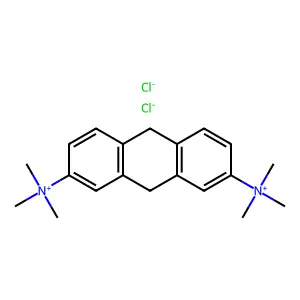 9,10-Dihydro-N,N,N,N',N',N'-hexamethyl-2,7-anthracenediaminium dichloride structure