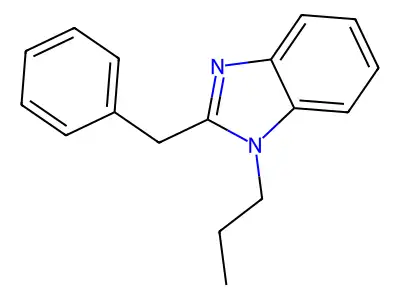 2-Benzyl-1-propylbenzimidazole structure