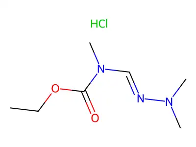 Ethyl N-[(dimethylamino)iminomethyl]-N-methylcarbamate,hydrochloride structure