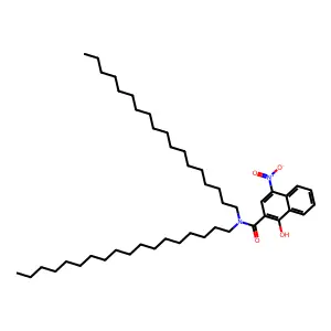 2-Naphthalenecarboxamide, 1-hydroxy-4-nitro-N,N-dioctadecyl- structure