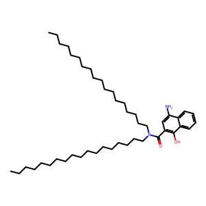 2-Naphthalenecarboxamide, 4-amino-1-hydroxy-N,N-dioctadecyl- structure