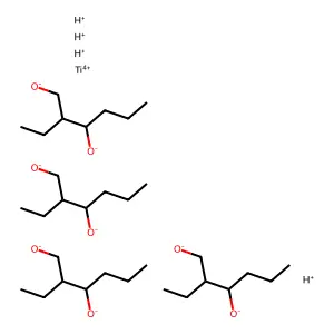 Titanium, tetrakis((2-ethyl-3-hydroxyhexyl)oxy)- structure