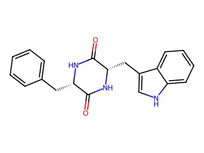 2,5-Piperazinedione, 3-(1H-indol-3-ylmethyl)-6-(phenylmethyl)- structure