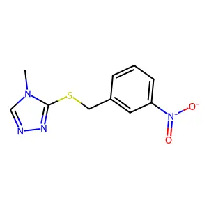 4-Methyl-3-[(3-nitrophenyl)methylthio]-1,2,4-triazole structure