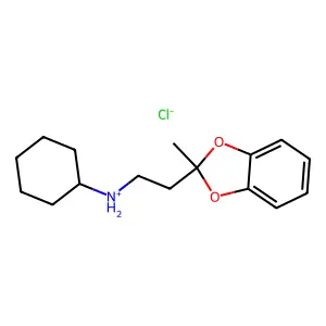 1,3-Benzodioxole, 2-(2-(cyclohexylamino)ethyl)-2-methyl-, hydrochloride structure