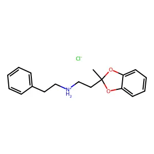 1,3-Benzodioxole, 2-methyl-2-(2-(phenethylamino)ethyl)-, hydrochloride structure