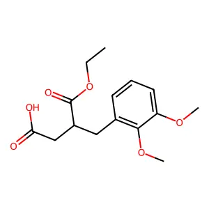 3-[(2,3-Dimethoxyphenyl)methyl]-4-ethoxy-4-oxobutanoic acid structure