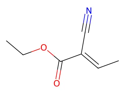 2-Butenoic acid, 2-cyano-, ethyl ester structure