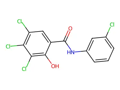 3,3',4,5-Tetrachlorosalicylanilide structure