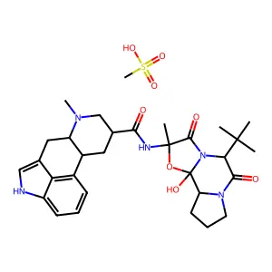 二氢麦角辛甲磺酸盐 structure