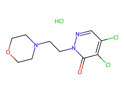 3(2H)-Pyridazinone, 4,5-dichloro-2-(2-(4-morpholinyl)ethyl)-, monohydrochloride structure