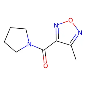 Furazan, 3-methyl-4-pyrrolidinocarbonyl- structure