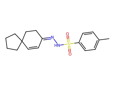 4-methyl-N-(spiro[4.5]dec-9-en-8-ylideneamino)benzenesulfonamide structure