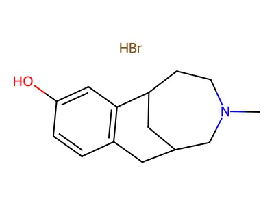 1,6-Methano-1H-4-benzazonin-10-ol, 2,3,4,5,6,7-hexahydro-4-methyl-, hydrobromide structure