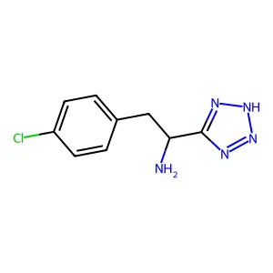 2-(4-chlorophenyl)-1-(2H-tetrazol-5-yl)ethanamine structure