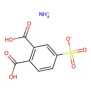 1,2-Benzenedicarboxylic acid, 4-sulfo-, ammonium salt (1:1) structure