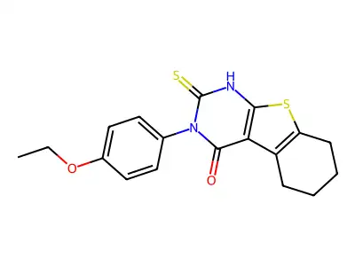 3-(4-Ethoxyphenyl)-2-mercapto-5,6,7,8-tetrahydrobenzo[4,5]thieno[2,3-d]pyrimidin-4(3H)-one structure