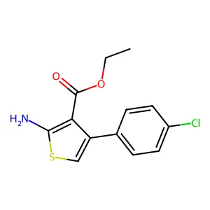 Ethyl 2-amino-4-(4-chlorophenyl)thiophene-3-carboxylate structure