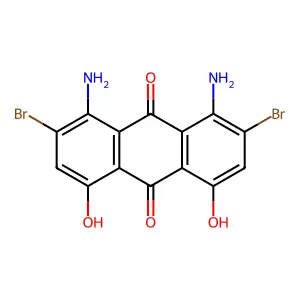 9,10-Anthracenedione, 1,8-diamino-2,7-dibromo-4,5-dihydroxy- structure